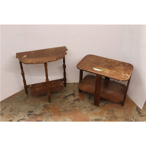 *(2) Wooden End Tables