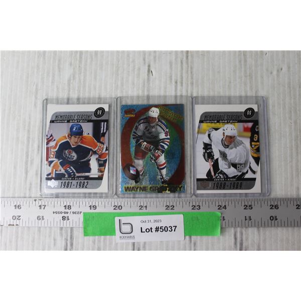 (3) Wayne Gretzky NHL Trading Cards