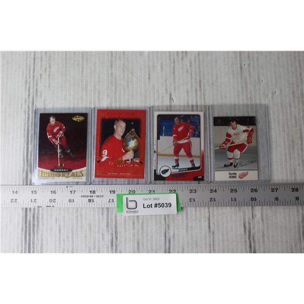 (4) Gordie Howe NHL Trading Cards