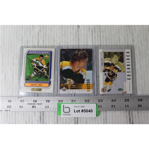 (3) Bobby Orr NHL Trading Cards