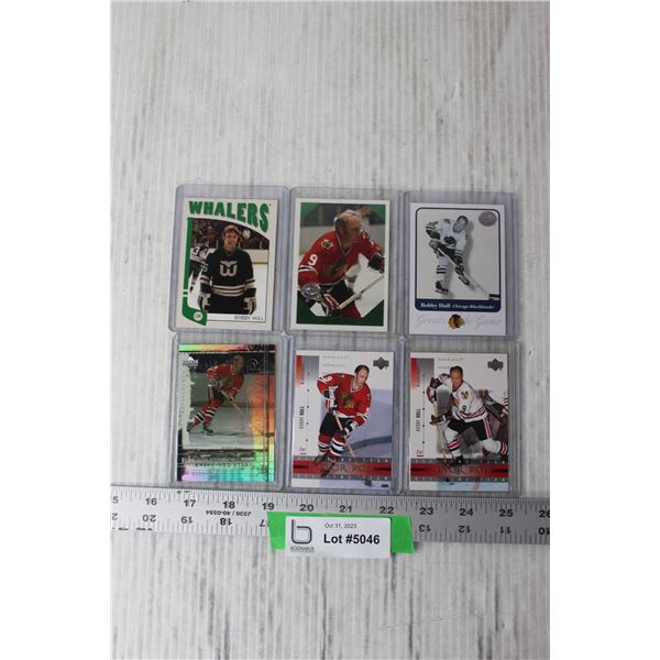 (6) Bobby Hull NHL Trading Cards