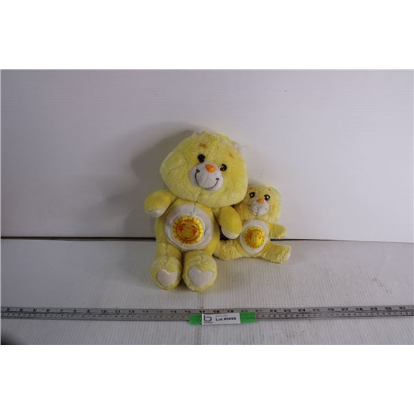 Pair of 1983 Funshine Bears  - 13  x 6  and 6  x 6 