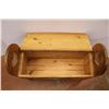 Image 2 : *Wooden Painted Storage Bench - 9 1/2" x 24" x 24" Tall, Wobbles a Little Bit
