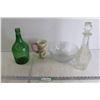 Image 1 : Decanter Bottle, Glass Bottle, Glass Bowl, Grandma Mug