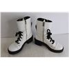 Image 3 : DKNY White and Black Punk-esque Boots - Small Stain, Size 7