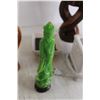Image 5 : Green Human Candle, (2) Decorative Vases, Misc.
