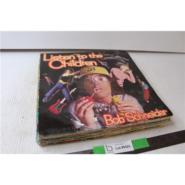 (12) Vinyl Children's Records - Annie, Lady and the Tramp, The Chipmunks (Water Damaged Sleeves)