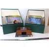Image 1 : Card Shuffler, 2 Storage Boxes of Outdoor Canada Magazines circa 2007 and Field and Stream 2007