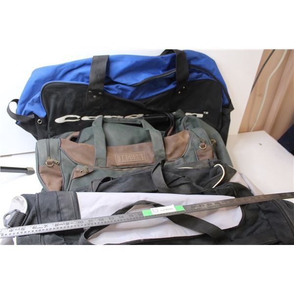 (3) Sport Bags Morpheus, Jaguar, Canadian (Approx 25-28  Long)