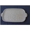 Image 3 : Hazel Atlas - Milk Glass Dogwood Snack Set (set of 4)