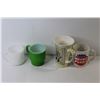 Image 4 : Plastic Vase - Water Pitcher - Dessert Dishes - Cups - (1 cup is Fire King)