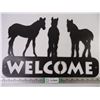Image 1 : Metal Welcome Home Horse Sign