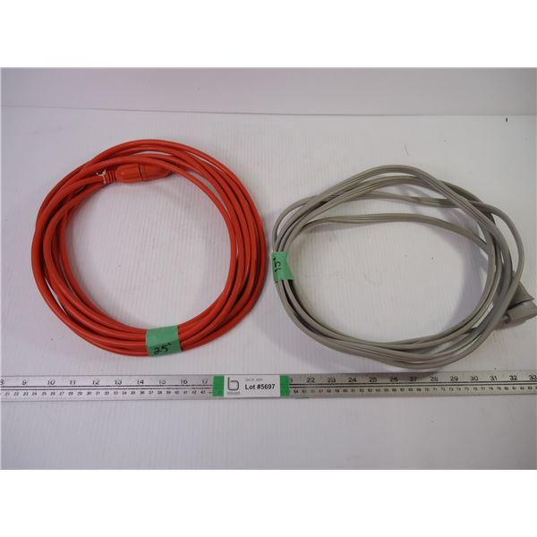 (1) 25 ft. and (1) 15 ft. Extension Cords