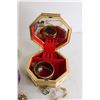 Image 8 : High Heel Ring Holder, (3) Jewelry Boxes, Assorted Costume Jewelry