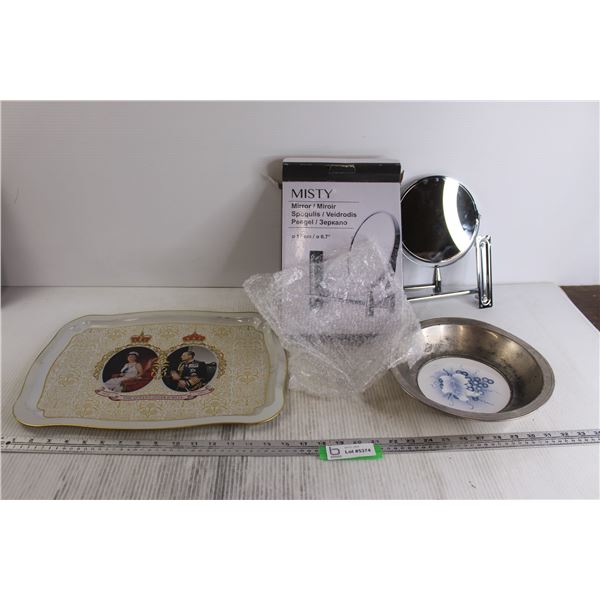 The Queen's Silver Jubilee Tray, Misty Mirror, Bowl