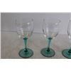 Image 2 : (4) Blue Stem Wine Glasses