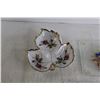 Image 2 : (4) Floral Coasters, Floral Hot Plate (?), Floral Glass Cross, Misc