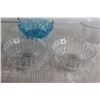Image 4 : Glass Ring Holder, Blue Glass Basket Decoration, Glass Sugar and Cream Set, Misc