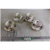 Image 1 : (4) Teacups with Matching Saucers