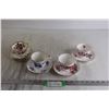 Image 1 : (4) Teacups with Matching Saucers