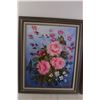 Image 2 : (2) Framed Floral Acryllic Paintings by Frances Hanson - 20" x 24"