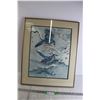 Image 1 : 1968 Framed Blue Jays in Winter Print by Basil Ede - 21 3/4" x 26"