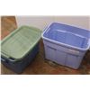 Image 4 : *(2) Blue Tubs with Mismatched Lid