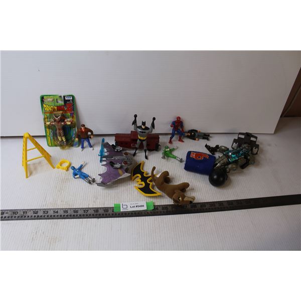 Assorted Batman and Other Cartoon Toys