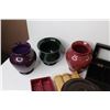 Image 2 : Pot Holders - Plastic Stand - Plastic Vases - (3) Bamboo Place Mats - Black Display Case - Misc. Ite
