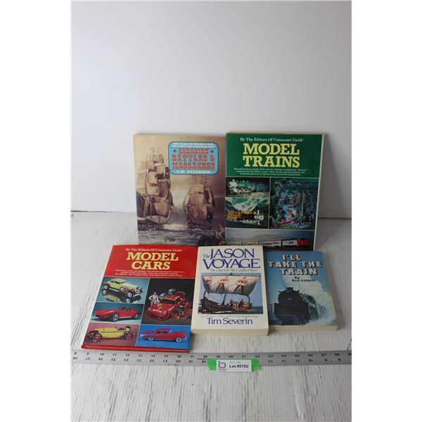 (5) Train Boat and Car Books