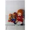 Image 1 : (3) Stuffed Toys - Annie, Ernie Sesame Street