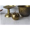 Image 2 : (4) Brass Items - Bowl, Mini Sink, Apple and Head of Duck