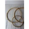 Image 4 : (3) Embroidery Hoops
