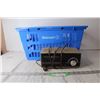 Image 1 : General Electric Radio and Blue Plastic Shopping Basket