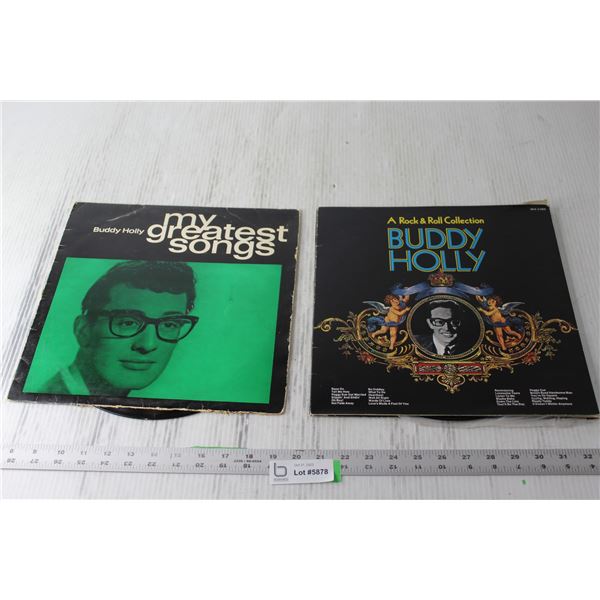 Buddy Holly My Greatest Songs Vinyl Record + Buddy Holly A Rock & Roll Collection Vinyl Record