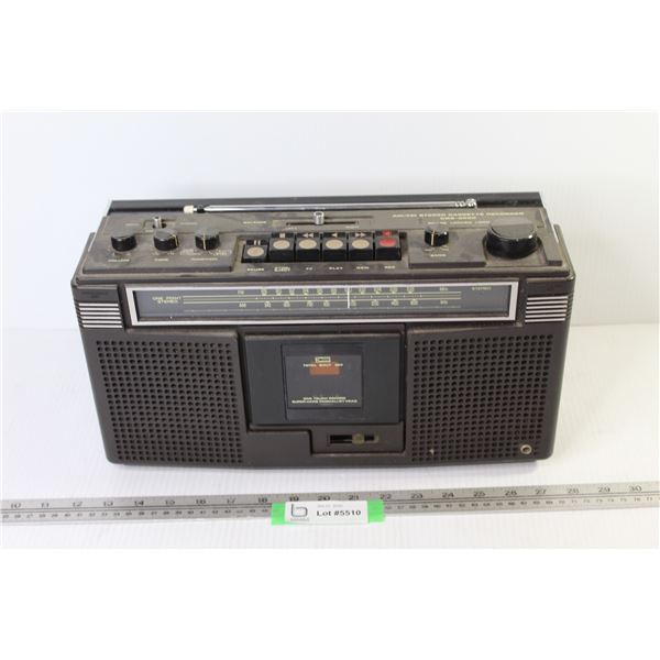 AM-FM Stereo Cassette Recorder (pause button is stuck down - untested)