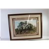 Image 1 : Framed Print of - Pinon Pine at Sunset Crater; Arizona (27 3/4" x 22 1/4")