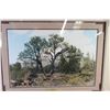 Image 2 : Framed Print of - Pinon Pine at Sunset Crater; Arizona (27 3/4" x 22 1/4")