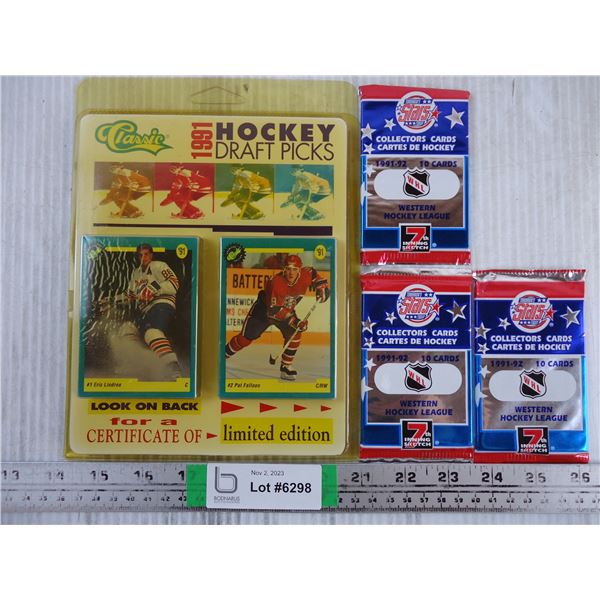 (3) Pkgs. WHL Cards and 1991 Hockey Draft Picks-sealed