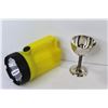 Image 5 : Flashlight - Vintage Shaving Cup - Gravy Boat w/Tray - Plated Goblet - Tall Jar w/Lid - Decanter Top