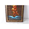 Image 2 : Framed Vintage Velvet Painting - 13 1/2" x 22 1/2"