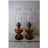 Image 1 : (2) Glass Kerosene Lamps