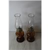 Image 6 : (2) Glass Kerosene Lamps