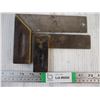 Image 1 : (2) Brass and Wood Carpenters Squares