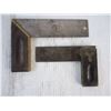 Image 4 : (2) Brass and Wood Carpenters Squares