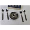 Image 3 : (3) Sets of Konge Tinn - Napkin Holders - Spoons - Candle Holder (Norwegian Pewter)