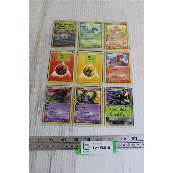 (18) Pokemon Cards - Holo Rainbow Stamped Energy Holon Phantoms, Rare Holo Cradily