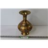 Image 1 : Beautiful Painted Brass Vase (9")