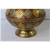 Image 3 : Beautiful Painted Brass Vase (9")