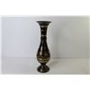 Image 7 : Beautiful Etched Brass Vase (13 3/8")